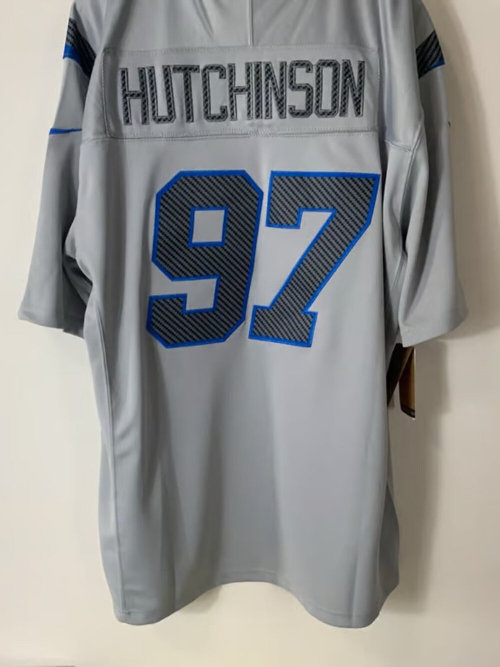 Aidan Hutchinson Silver Stitched Jersey Vapor